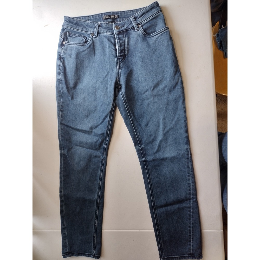 Prana Women's Blue Denim Button Fly Skinny Jeans Size 2/26